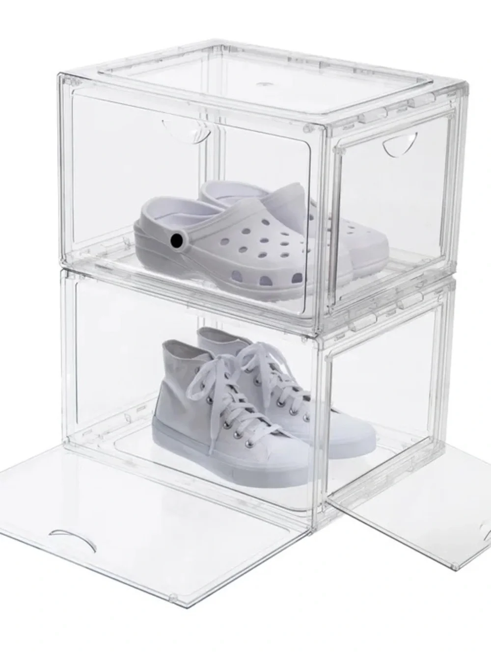 Stackable shoebox & organizer 4 pack